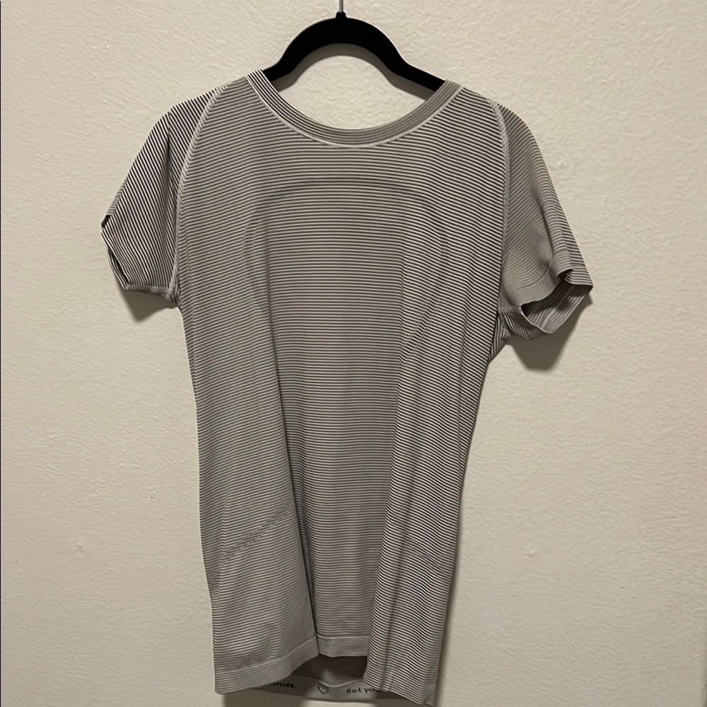 Lululemon Gray Striped Shirt